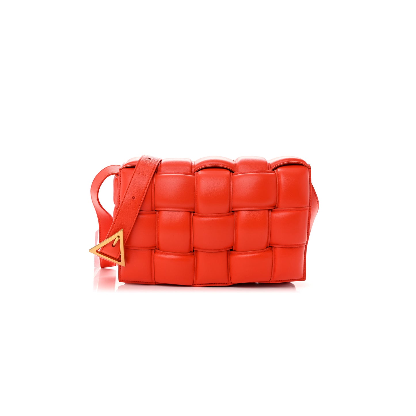 bo*te*ga Ve*ne*ta nappa maxi intreccio padded cassette crossbody bag sunburst (26*18*8cm)