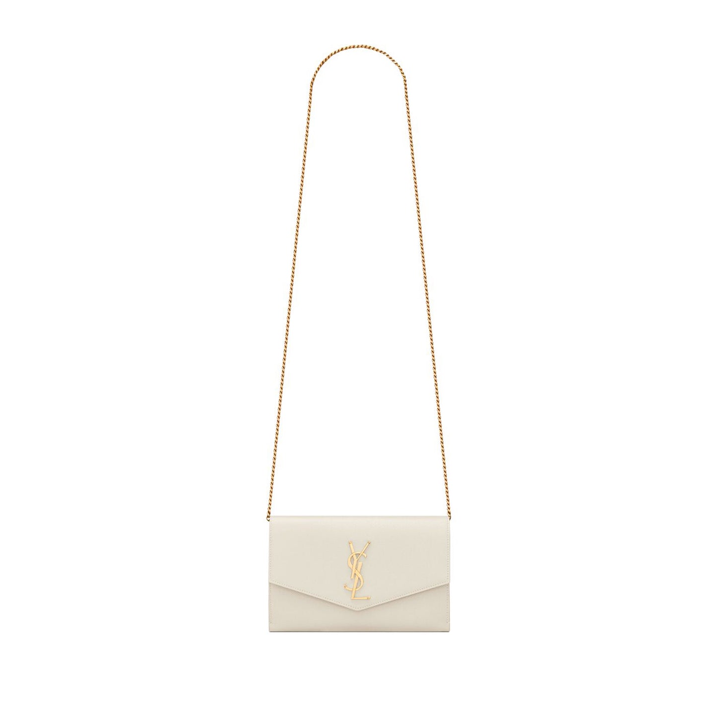 Y*L uptown chain wallet in grain de poudre embossed leather 6077881gf0j9207 (19*12*3cm)