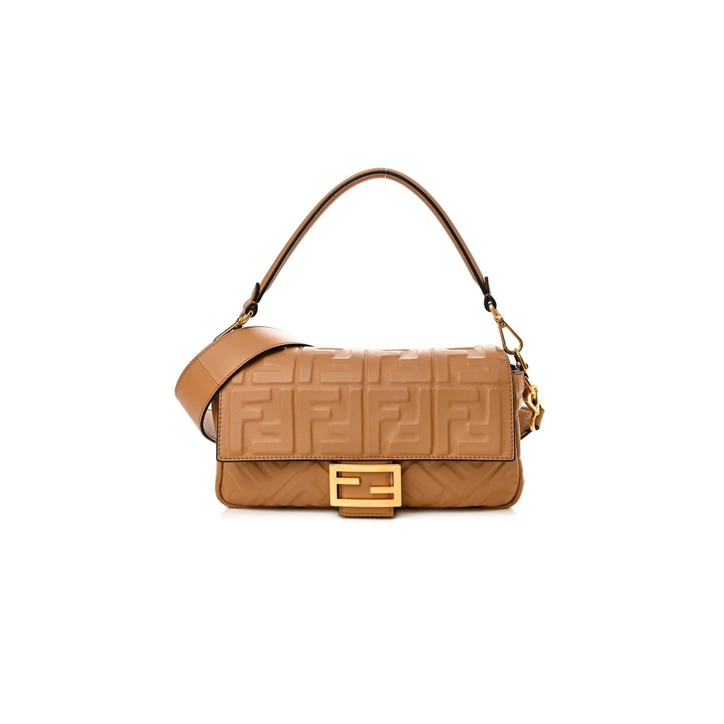F**di nappa ff 1974 embossed baguette miele scuro 1449597 (27*15*5cm)