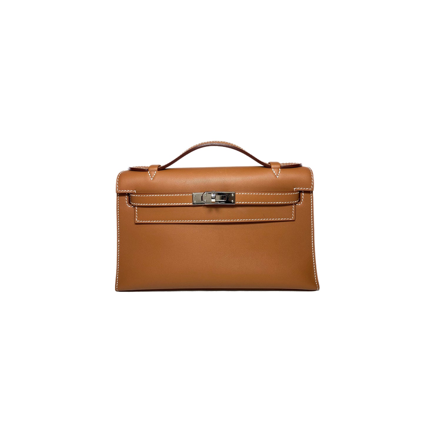 H**mes master kelly pochette gold swift palladium hardware (22*14*7cm)