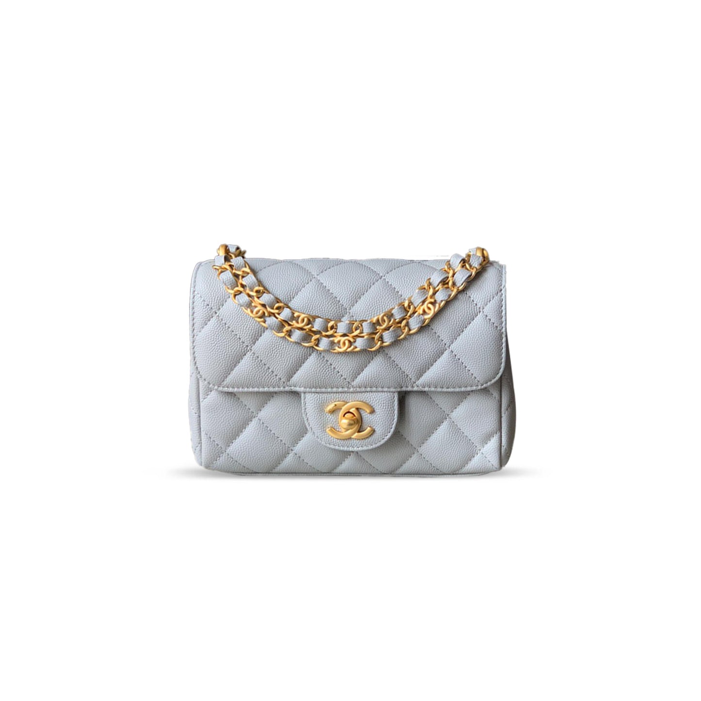 CHANE CAVIAR WALLET ON CHAIN 321496 (18*13*5.5cm)