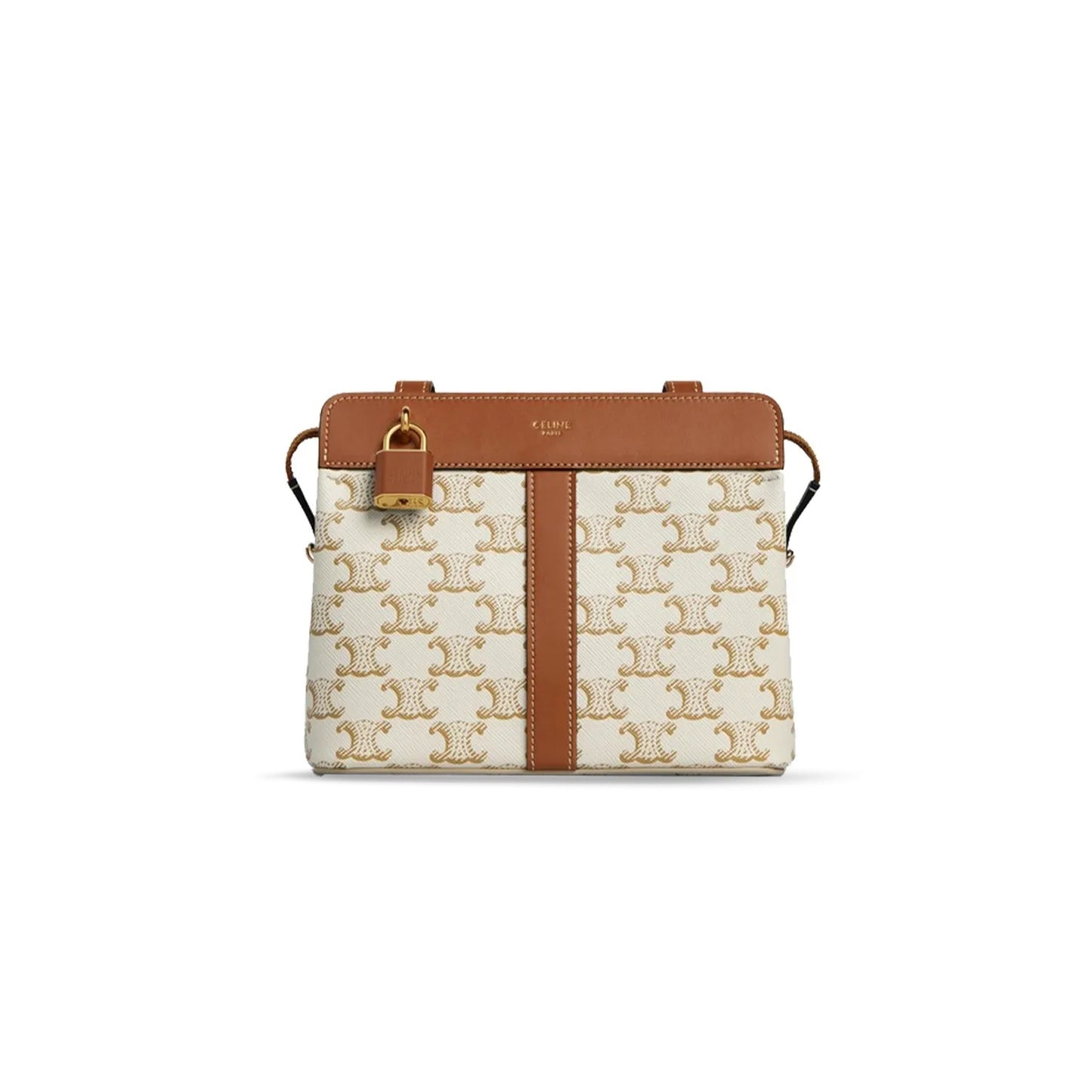 Ce**e shoulder bag in teen cabas de france canvas and calfskin 191992bzj.01bc (19*16*11cm)