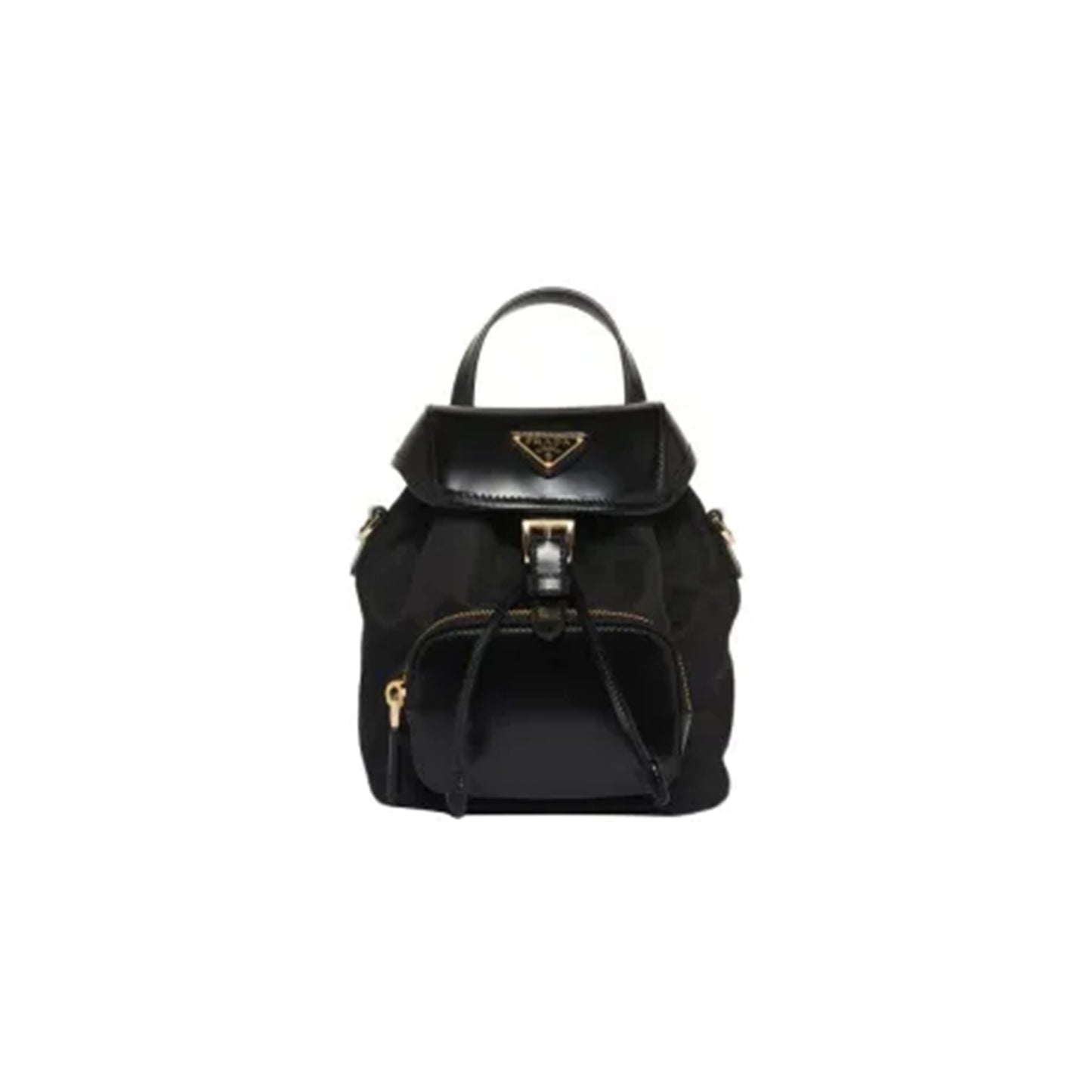 Pra*a re nylon x backpack crossbody bag body messenger nero black 1bz075 (18*15*10.5cm)