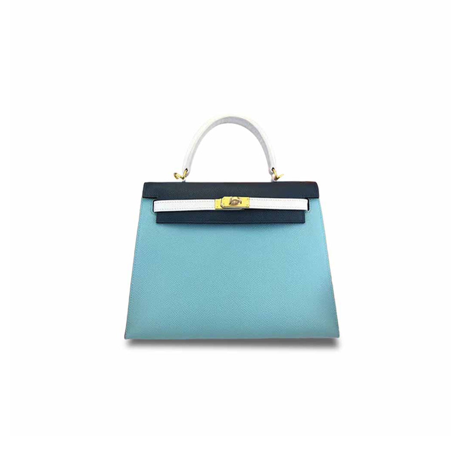 H**mes master kelly 25 epsom macaron blue izmir blue gold buckle (25*17*7cm)