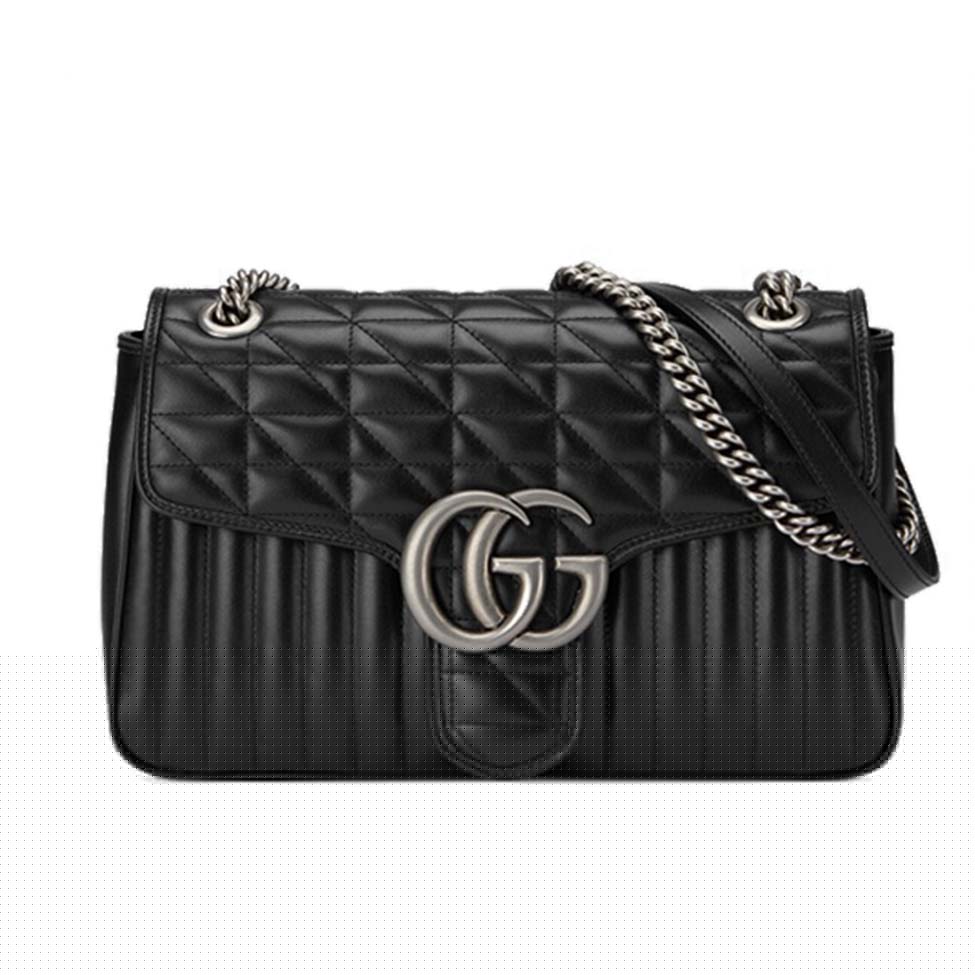 G*u*i gg marmont medium shoulder bag 443496 (31*19*7cm)