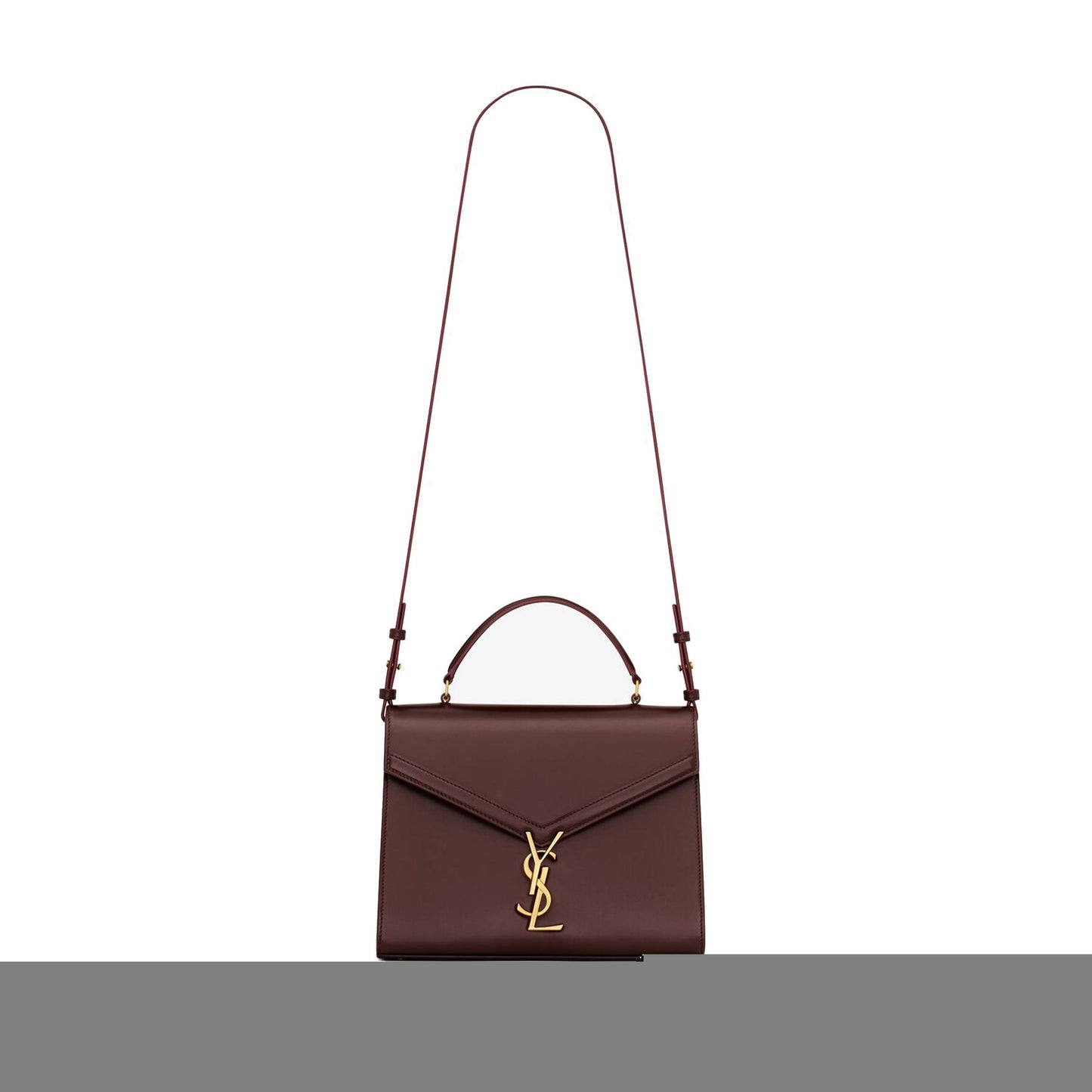y*l cassandra medium top handle bag in box Sa**t Lau*nt leather 6239310sx0w2045 (24.5*20*11.5cm)