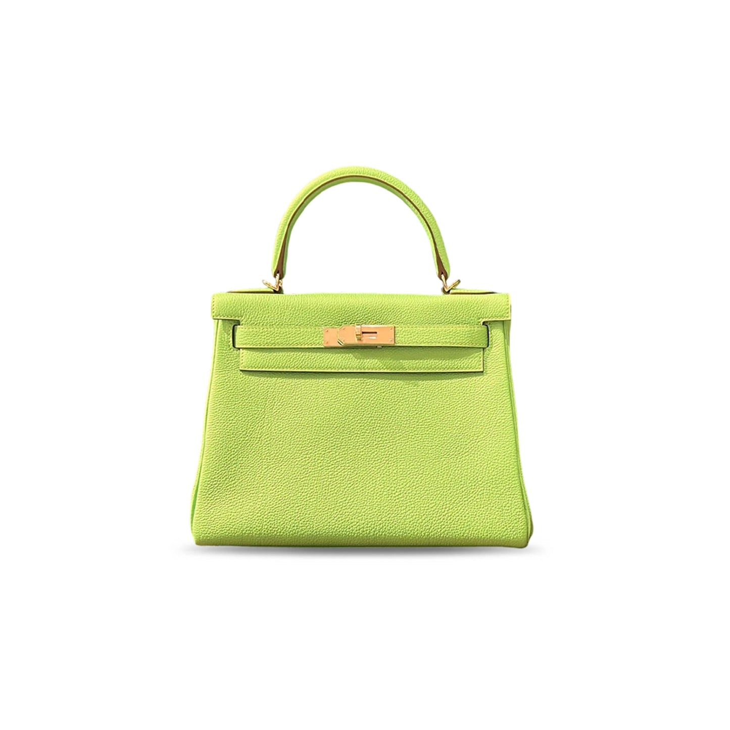 H**mes MASTER KELLY 25 HANDBAG GREEN TOGO WITH GOLD HARDWARE (25*17*7cm)