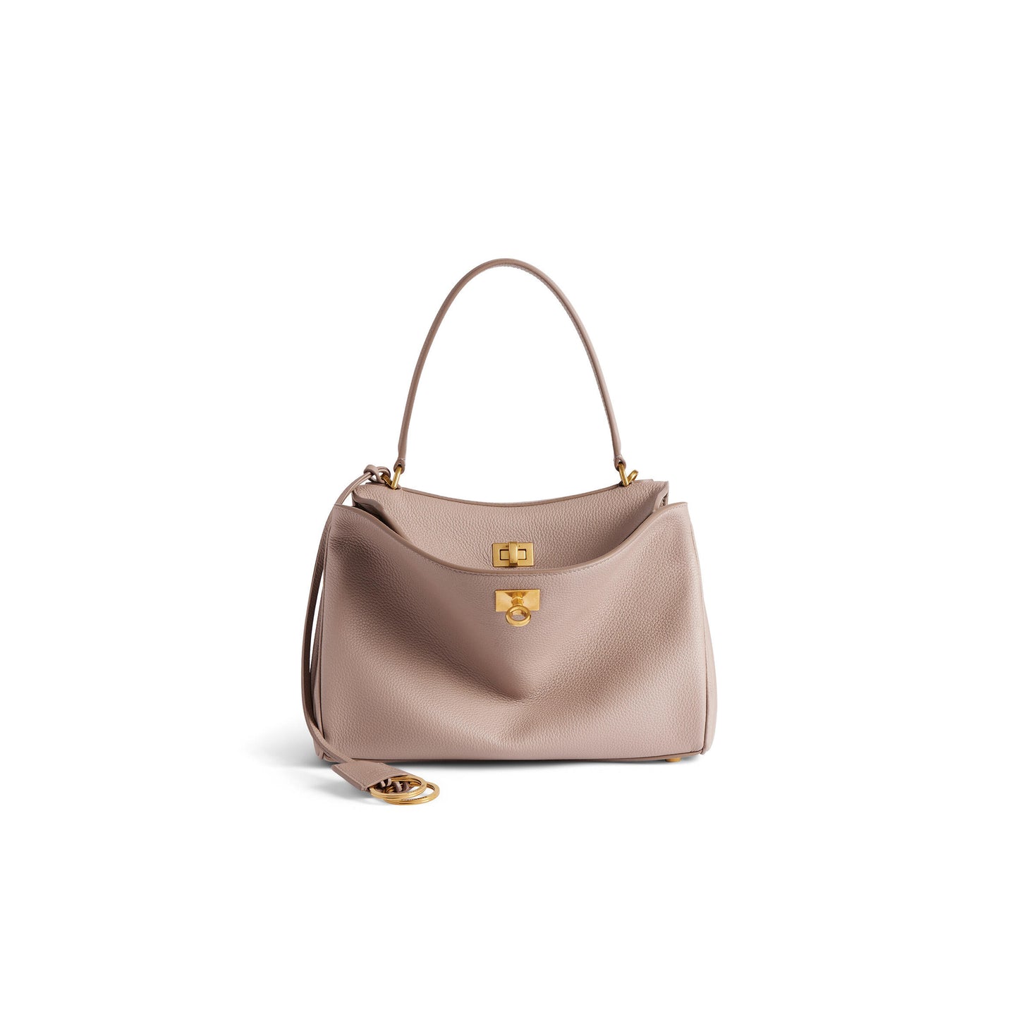 Ba*len*cia*ga women''s rodeo handbag small grained calfskin in sesame 7897792abv52914 (27*20*10cm)