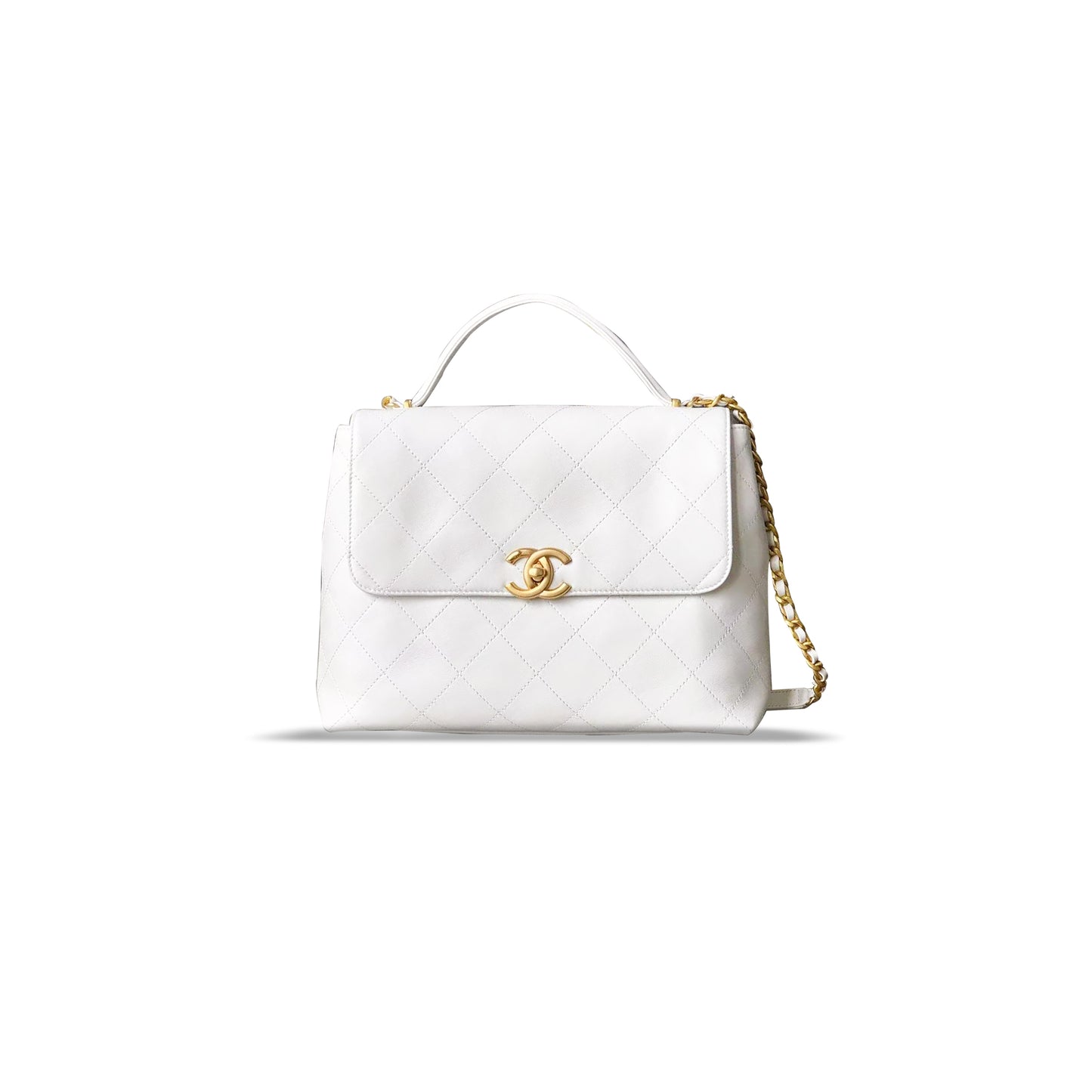 Ch*el large flap bag with top handle as5467 (33*26*9cm)
