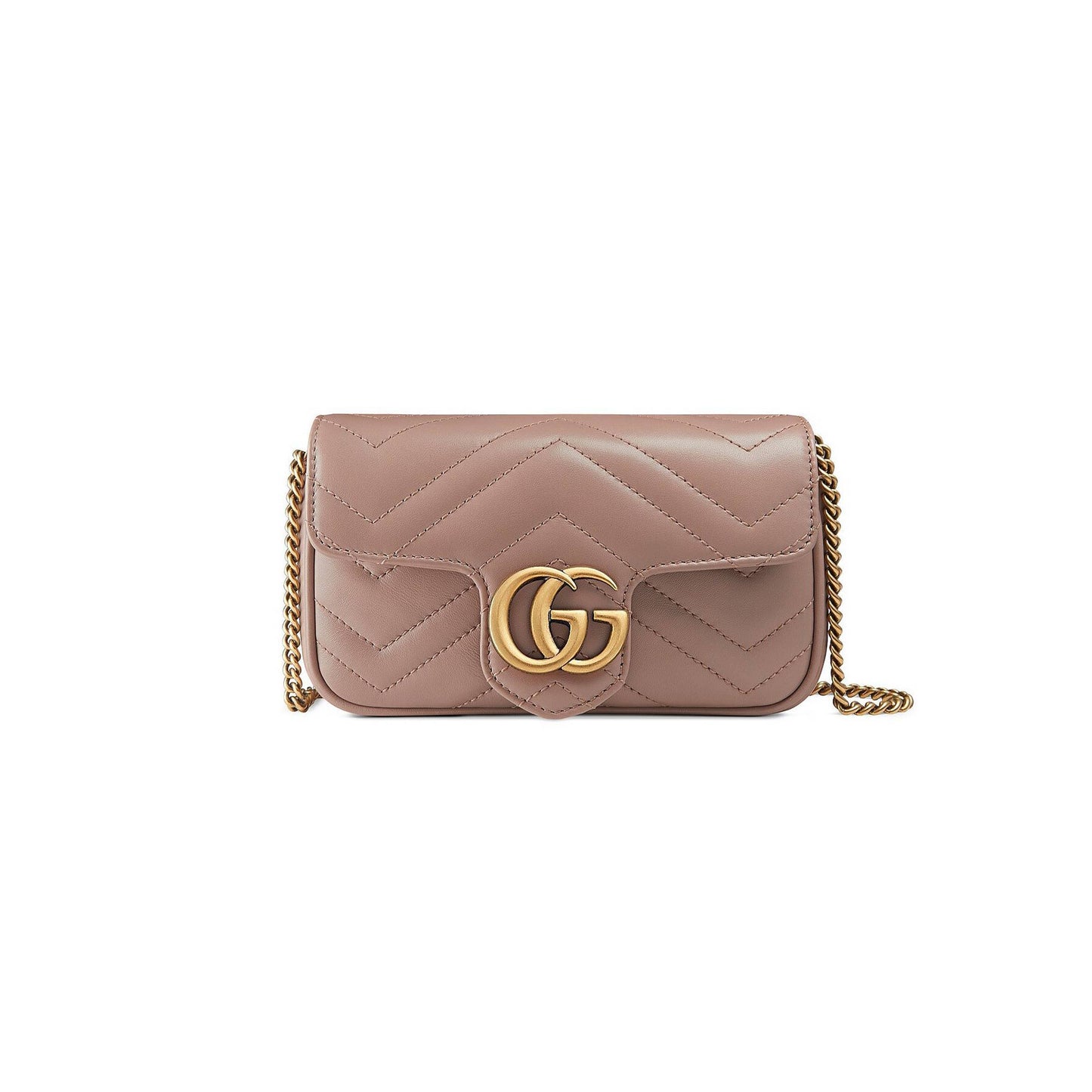 g*u*i gg marmont matelassÉ leather S*per mini bag 476433(16.5*10*4.5cm)