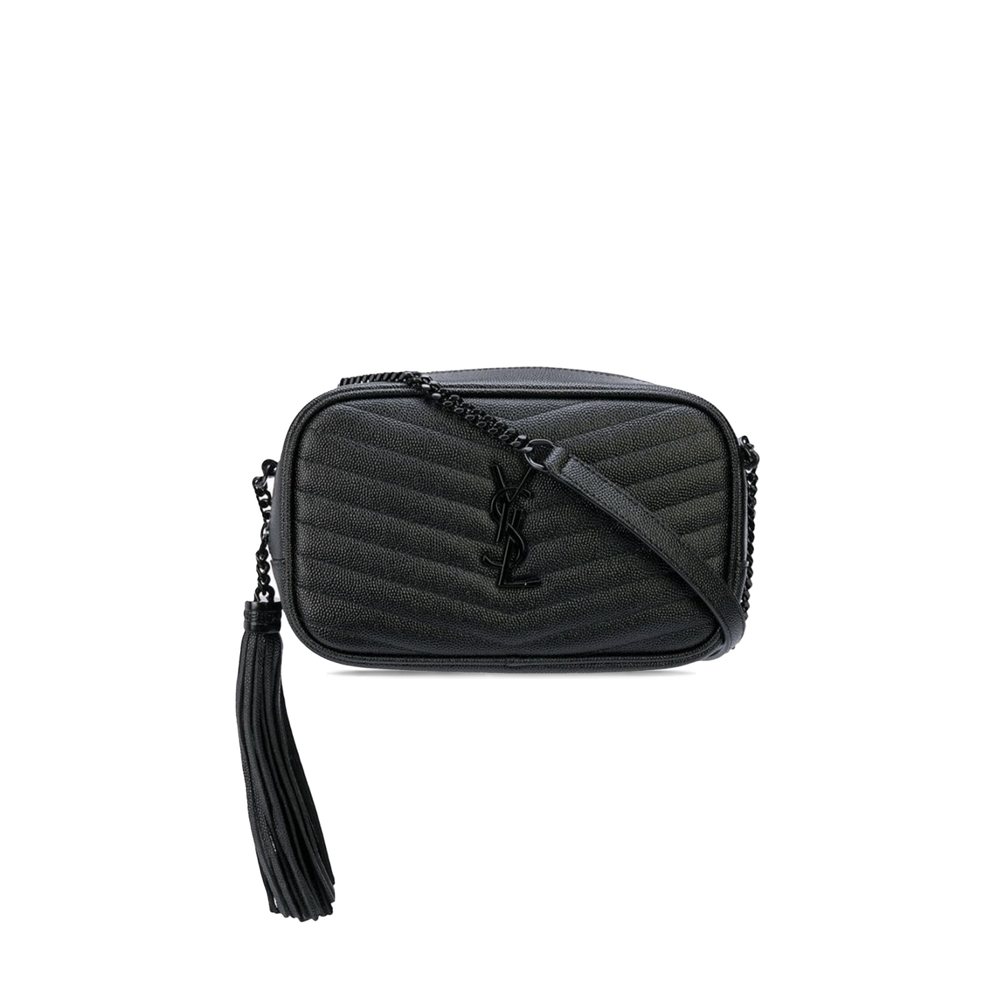 Y*L mini lou bag in matelassÉ grain de poudre embossed leather black 5000574787 (19*10.5*5cm)