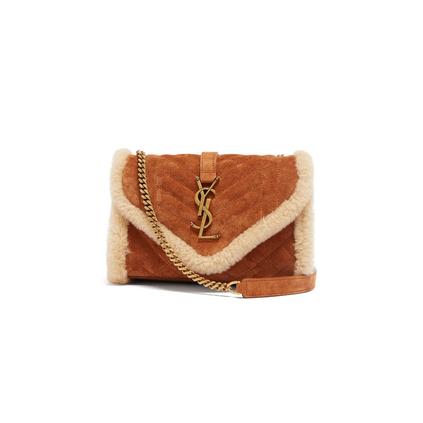 Y*L envelope small shearling-suede shoulder bag 526286241562 (21*13*6cm)