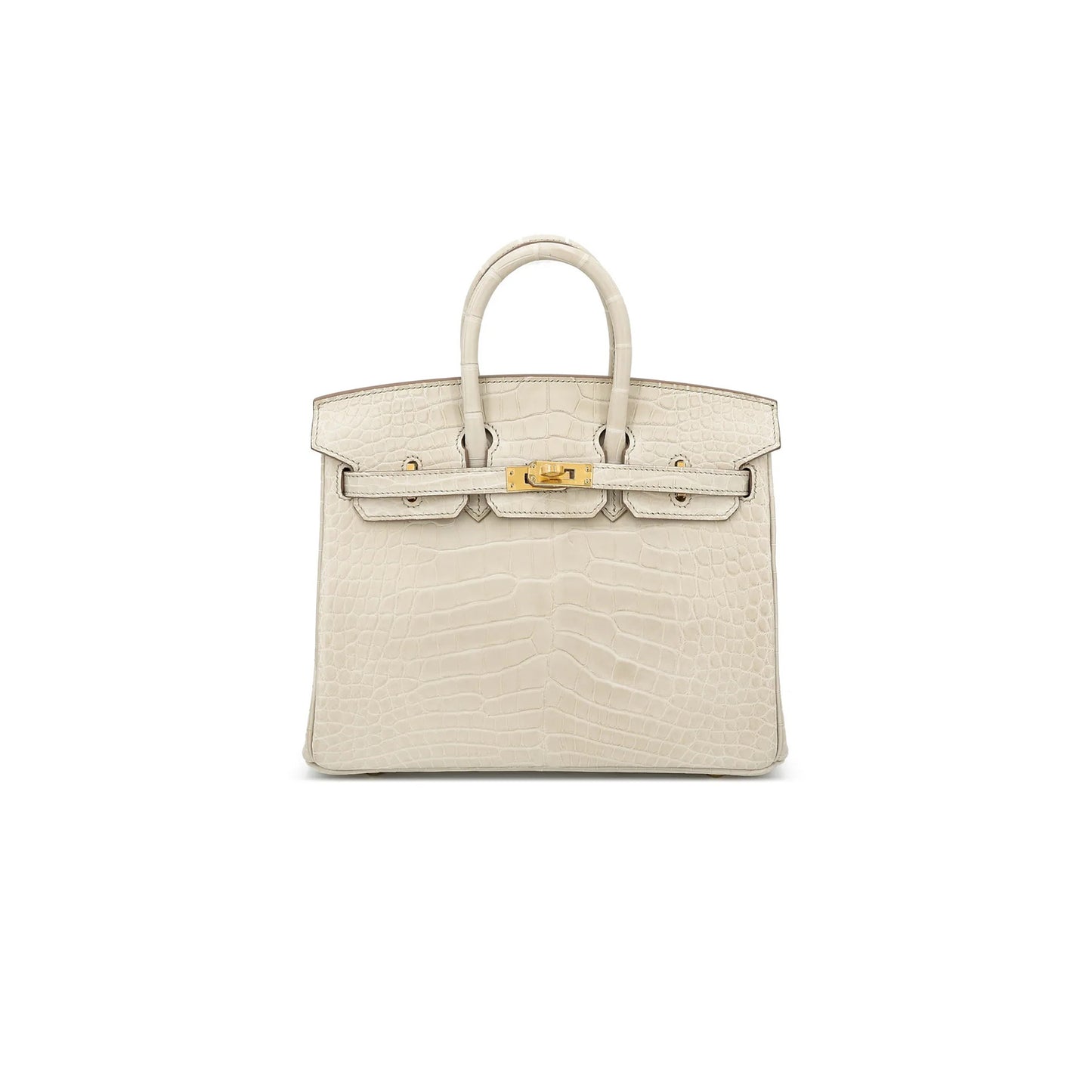 H**mes master birkin 20 crocodile leather glacier white gold buckle h041350ck10 (20*15.5*11cm)