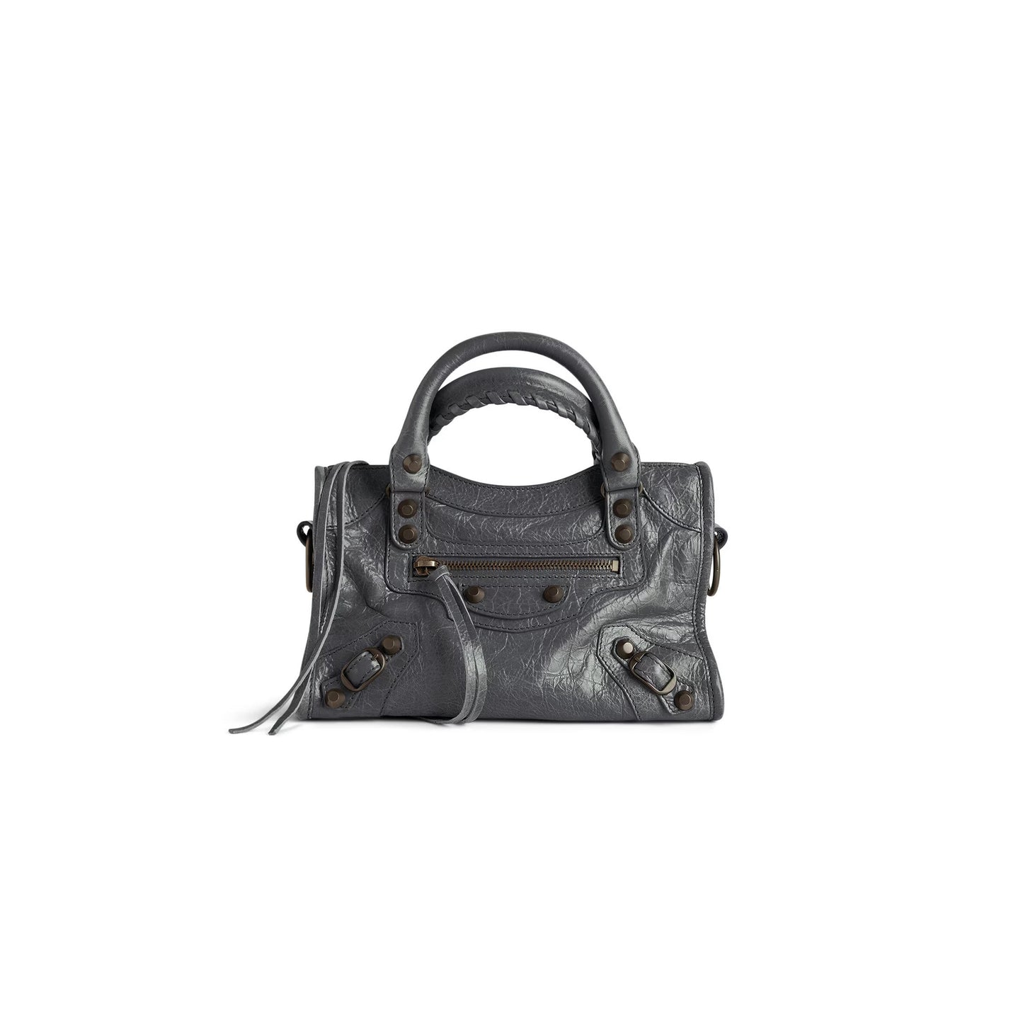 Ba1en*iaga women''s le city bag mini in volcanic rock 8063952abek1251 (23.8*16*6.3cm)
