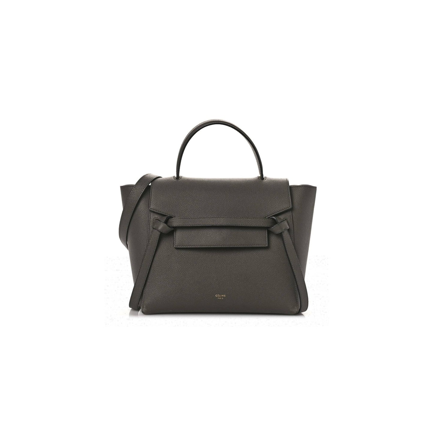 Ce**e grained calfskin micro belt bag grey (24*21*14cm)