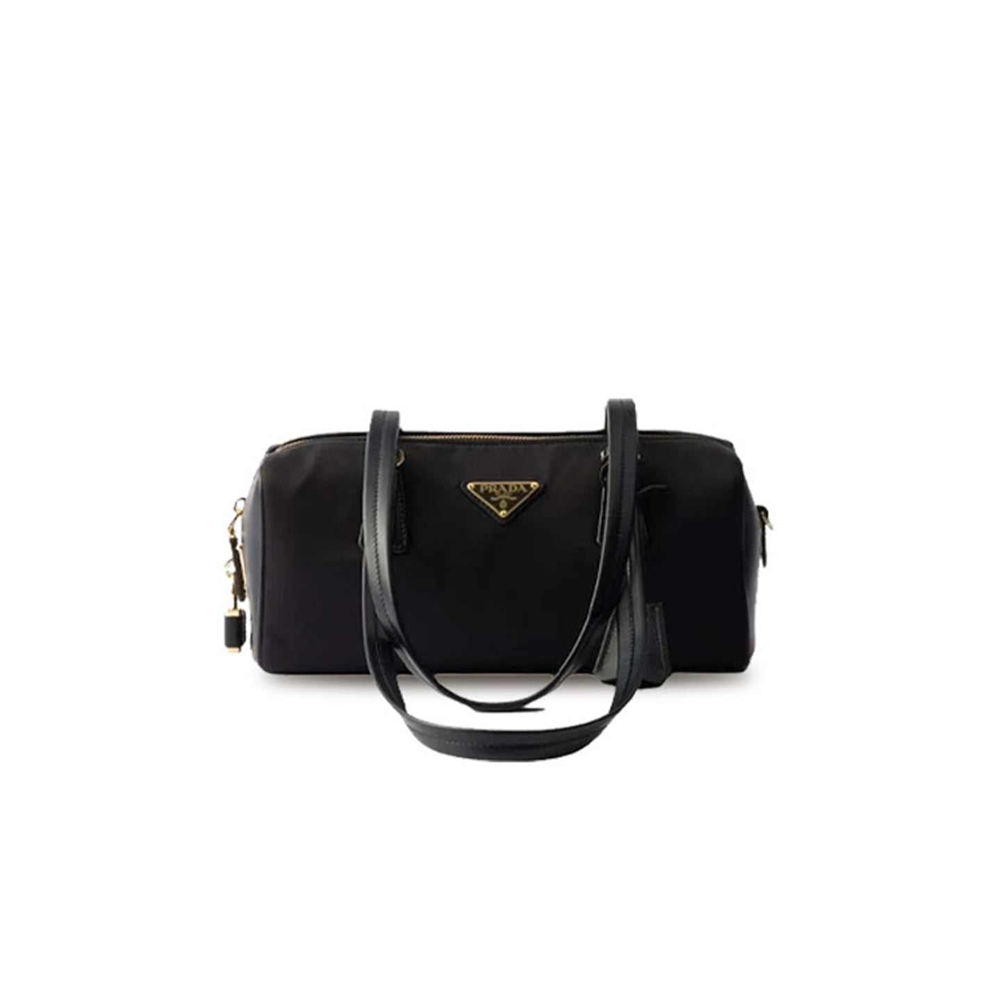 pra*a recycled patchwork leather metal triangle Di*m*nd closure 1bb127 (29*12.5*10)