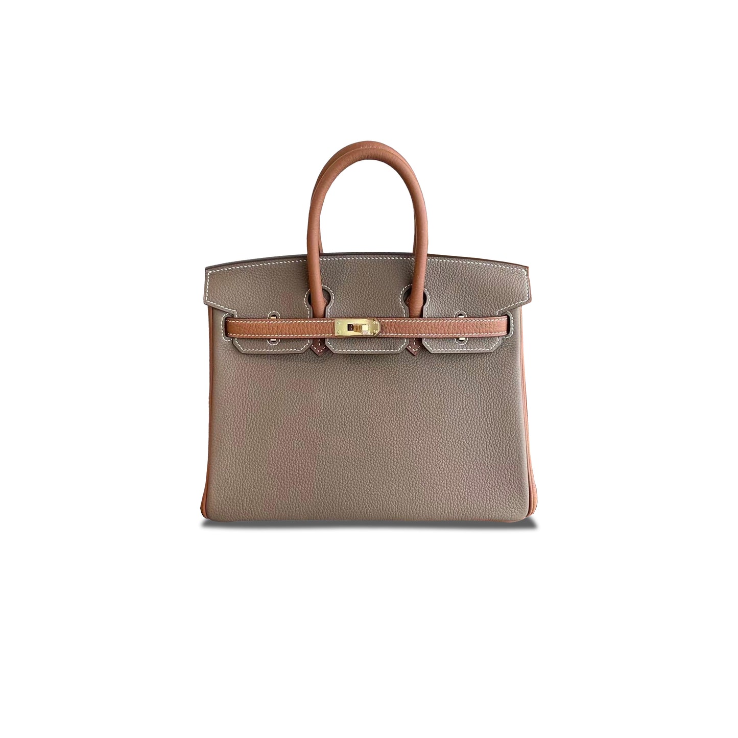 h**mes master birkin 35 out door leather elephant gray G01den brown 9768963 (25*20*13cm)