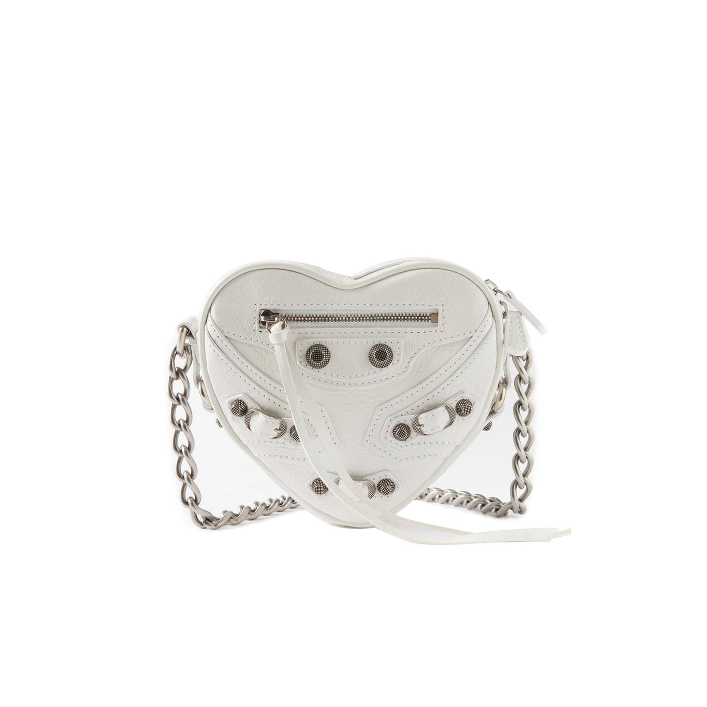 Ba*len*cia*ga white le cagole heart mini leather cross-body bag matchesfashion us (15.2*13.2*5cm)
