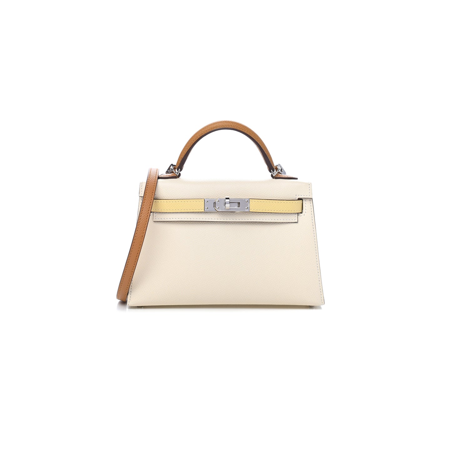 H**mes epsom mini kelly ii nata jaune poussin sesame (19*12*5.5cm)