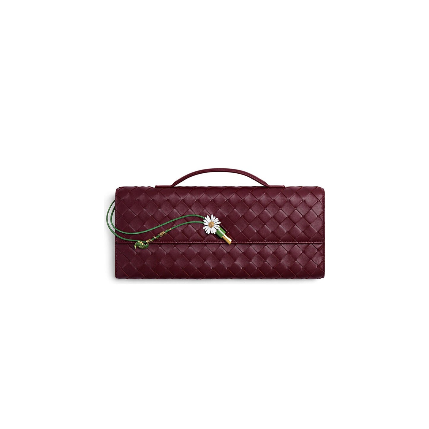 b0tt*ga Ven*ta lambskin flower minaudiere clutch bag 836810 (31*13*3cm)