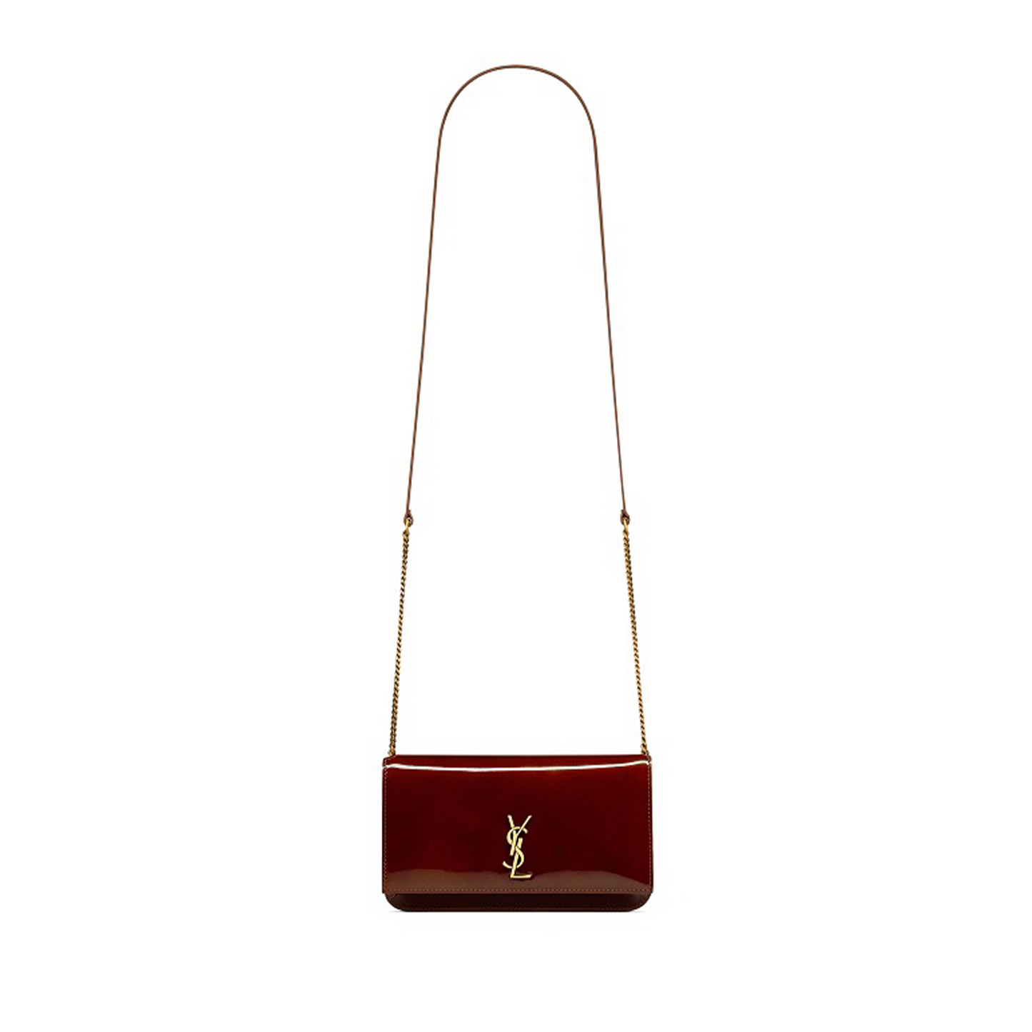 Y*L monogram phone holder with strap in smooth leather 635095271749 (18*11*2cm)