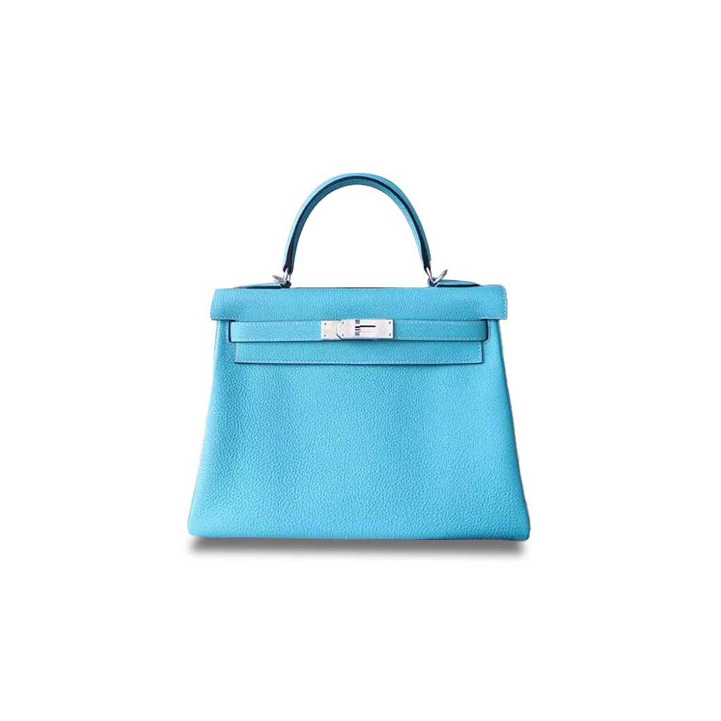 H**mes kelly 28 candy blue silver buckle togo (28*22*10cm)