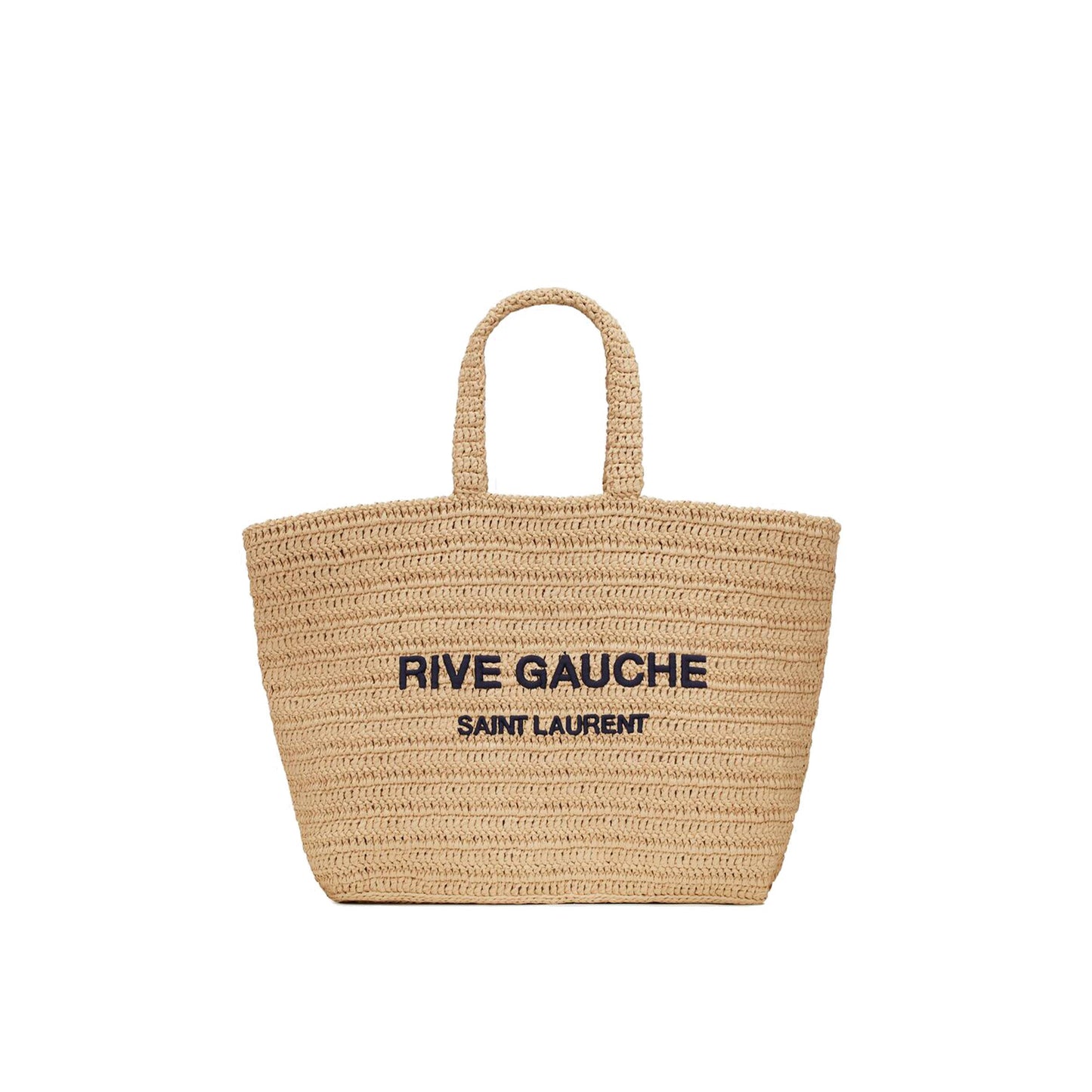 y*l rive gauche S*pple tote bag in raffia crochet 688864gaaa12086 (38*35*14.5cm)