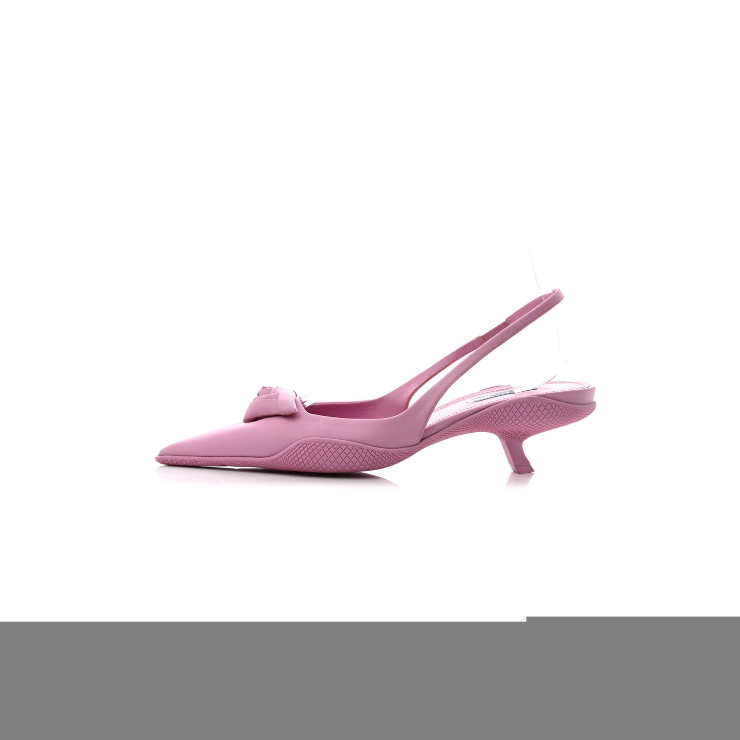 Pra*a nylon flower pointed toe 45mm slingback pumps 40 primula