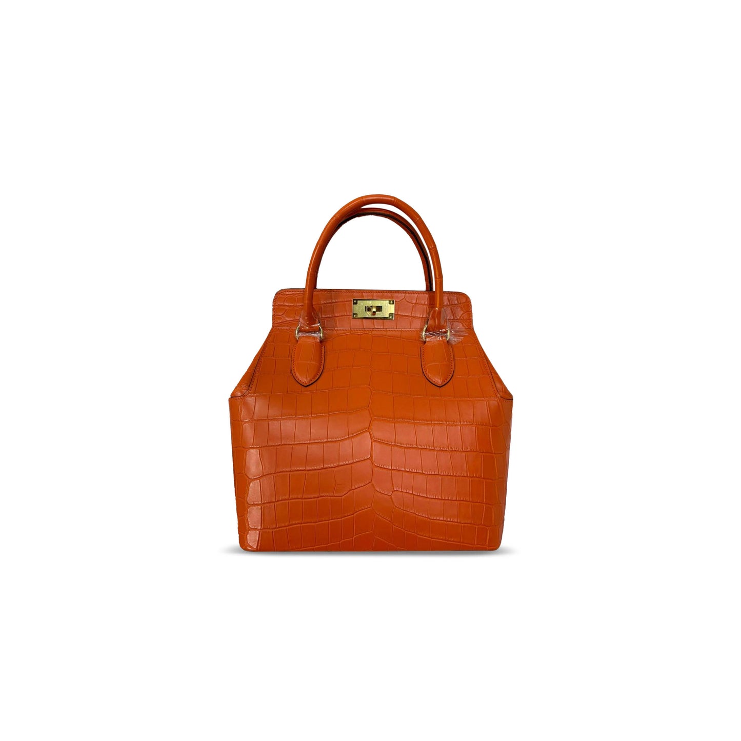 H**mes MASTER CROCODILE TOOLBOX 26 WITH GOLD HARDWARE 140575 (28*26*18cm)