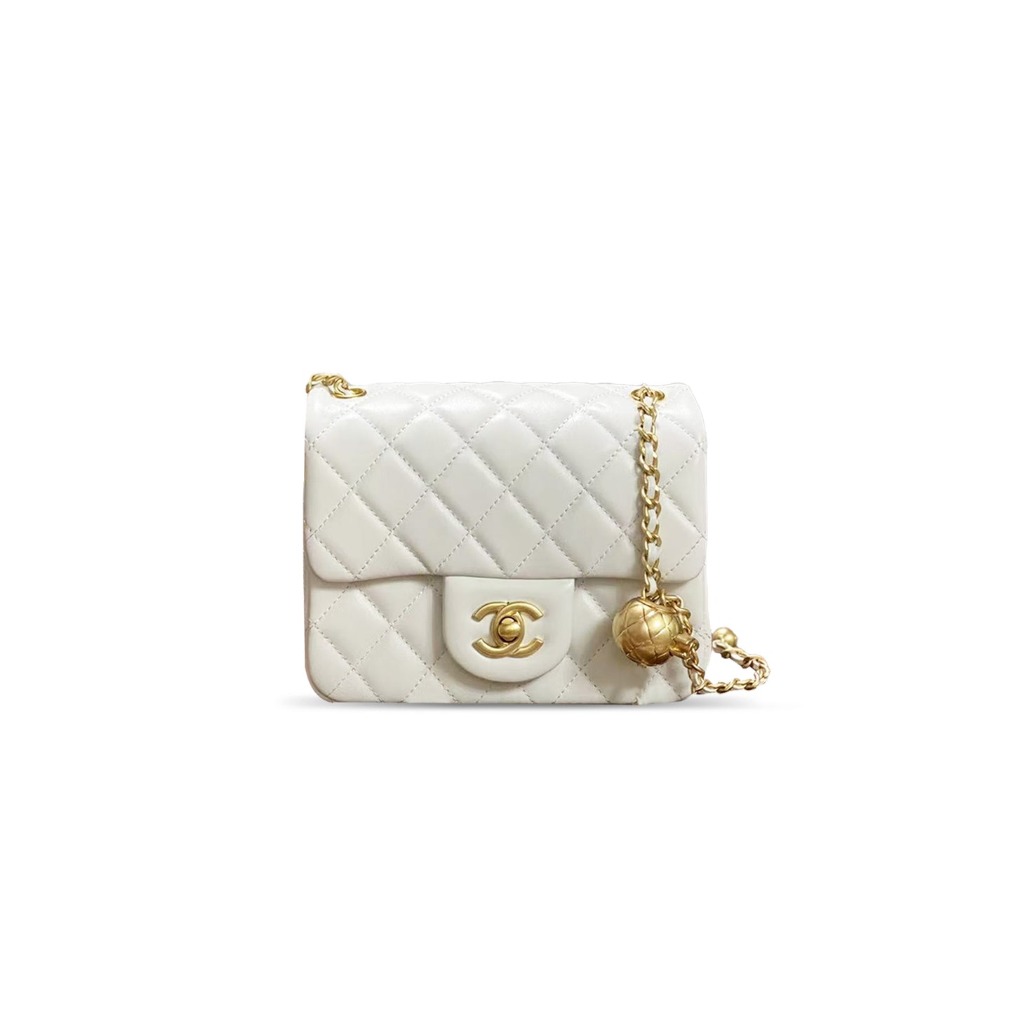 ch**el G01den ball flap bag fatty square 151466 (18*13*7cm)