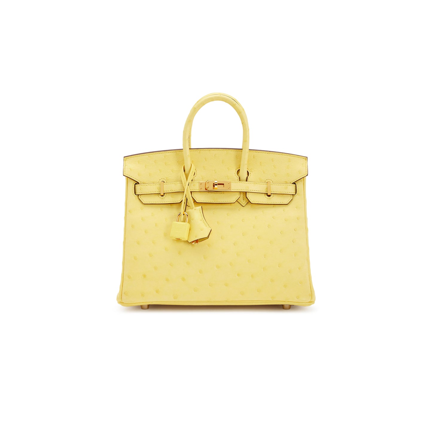 h**mes master birkin 25 ostrich G003e egg yolk gold buckle h041944ck80 (25*20*13cm)