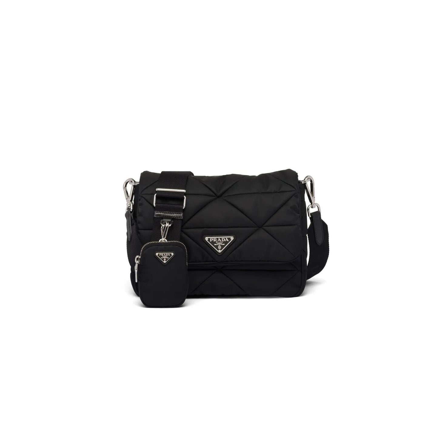Pra*a re-nylon stuffed shoulder bag 1bd290 (24*17.5*8.5cm)