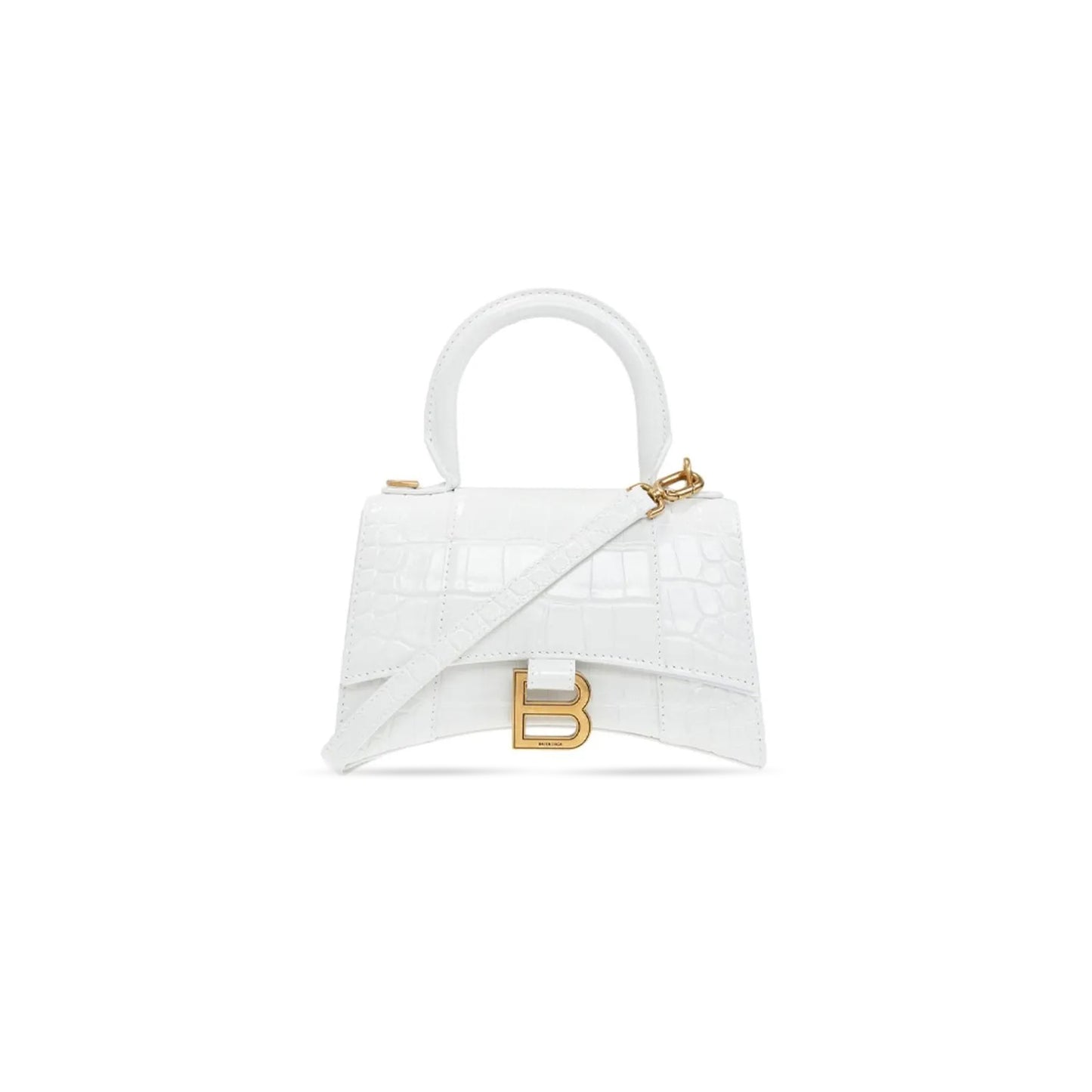 Ba1en*iaga women''s hourglass handbag xs in white 5928331lrgm9016 (18.8*13*7.9cm)