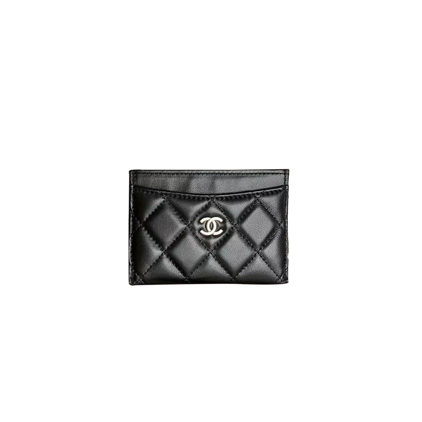 Ch*el black lambskin classic quilted card holder wallet silver hardware a31510īŧ11*7.5*1cmīŧ