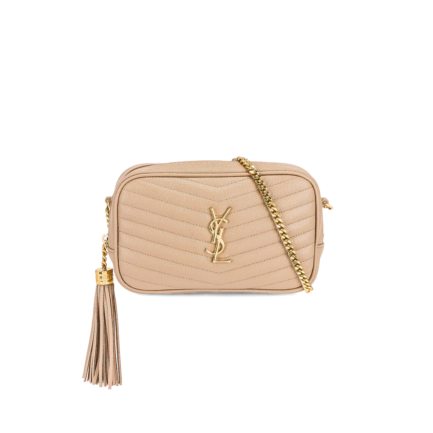 Y*L mini lou grained calfskin logo leather camera bag 6125791gf012721 (19*10.5*5cm)