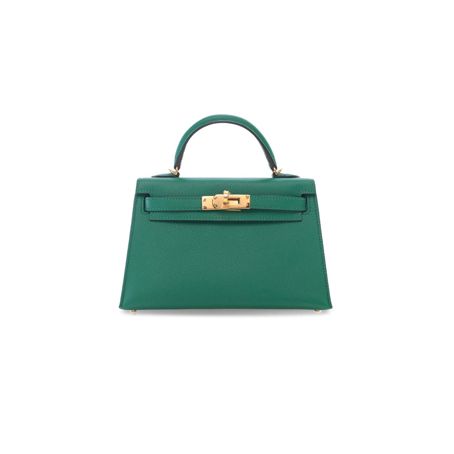 H**mes master mini kelly ii epsom malachite green gold buckle (19*12*5.5cm)