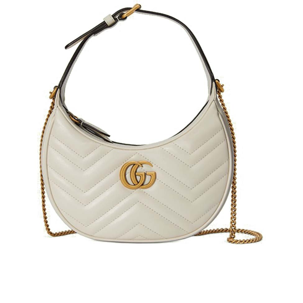 G*u*i gg marmont half-moon-shaped mini bag 699514 (21*11*5cm)