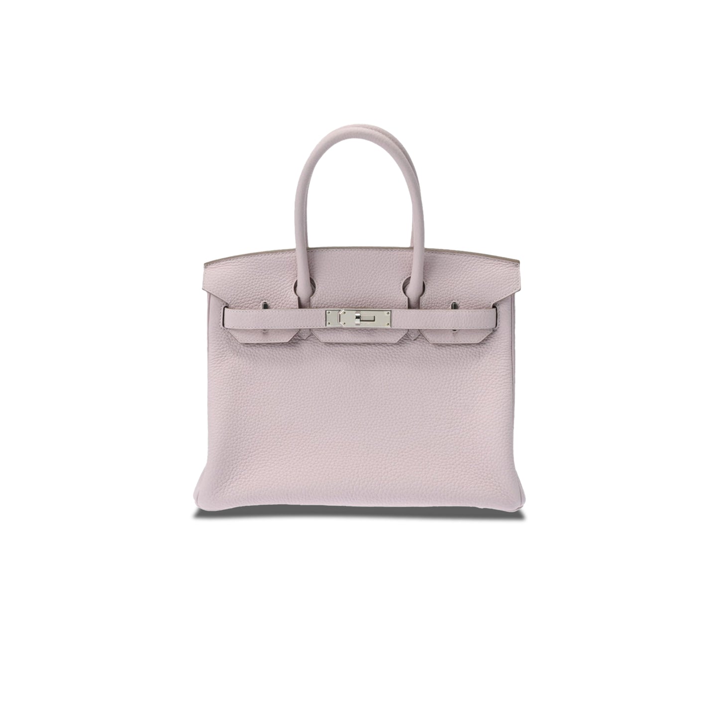 H**mes master barkin 30 togo leather pink silver buckle bag 550321 (30*23*15cm)