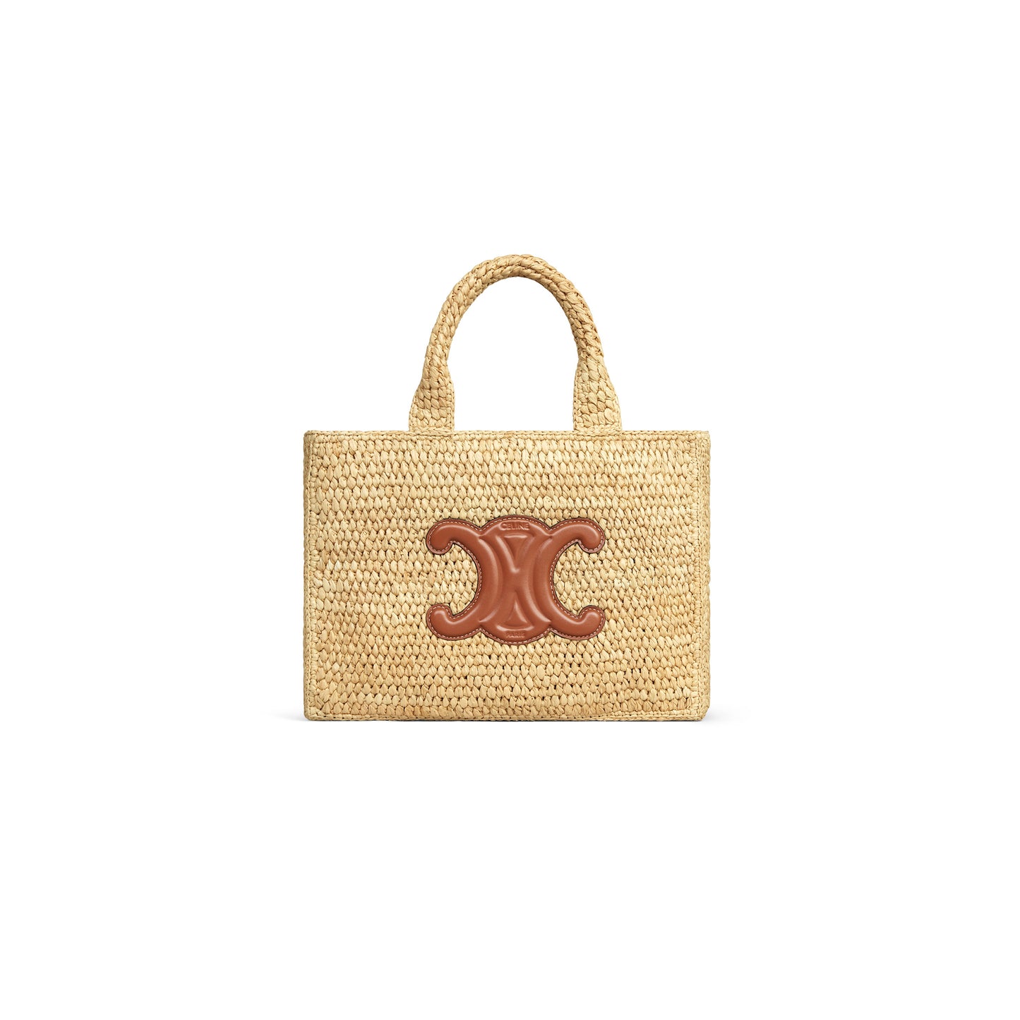 Ce**e small cabas thais in raffia and calfskin 116302ff7.04lu (27*19*13cm)