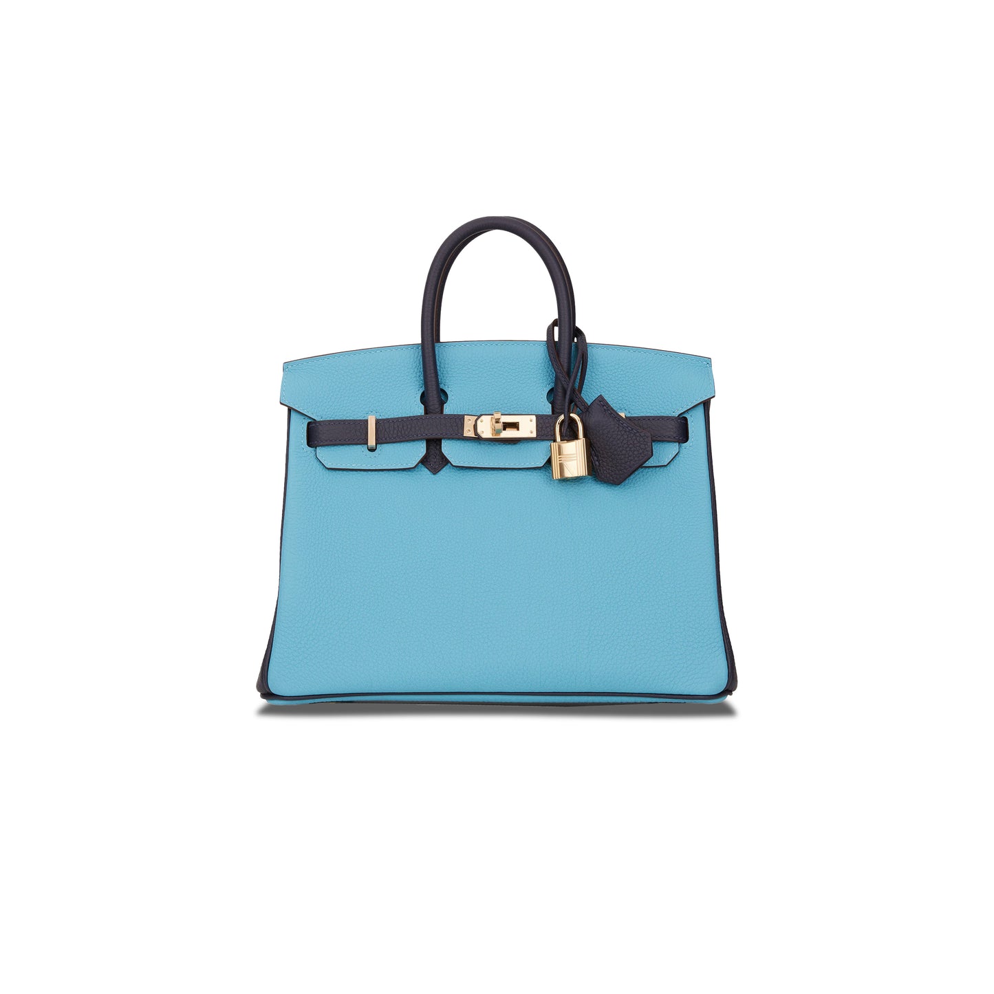 H**mes birkin 30 togo leather n0*hern blue and midnight blue rose gold buckle 2354843790 (30*23*15cm)