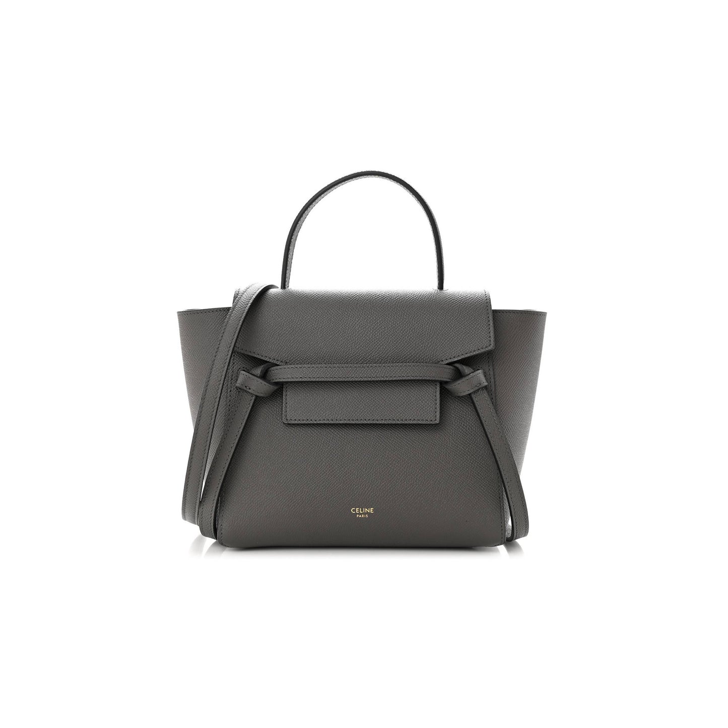 Ce**e grained calfskin nano belt bag grey (20*17*11cm)