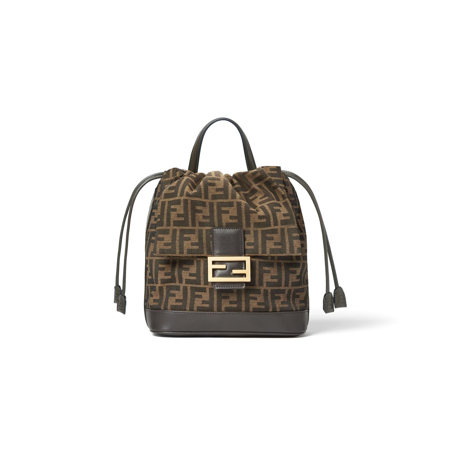 F**di brown ff jacquard fabric backpack 8bz057avqcf1gl7 (26*23*12cm)