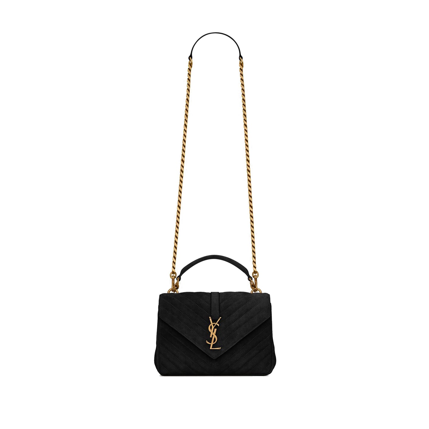 Y*L college medium chain bag in quilted suede 6002791u8071000 (24*17*6.5cm)
