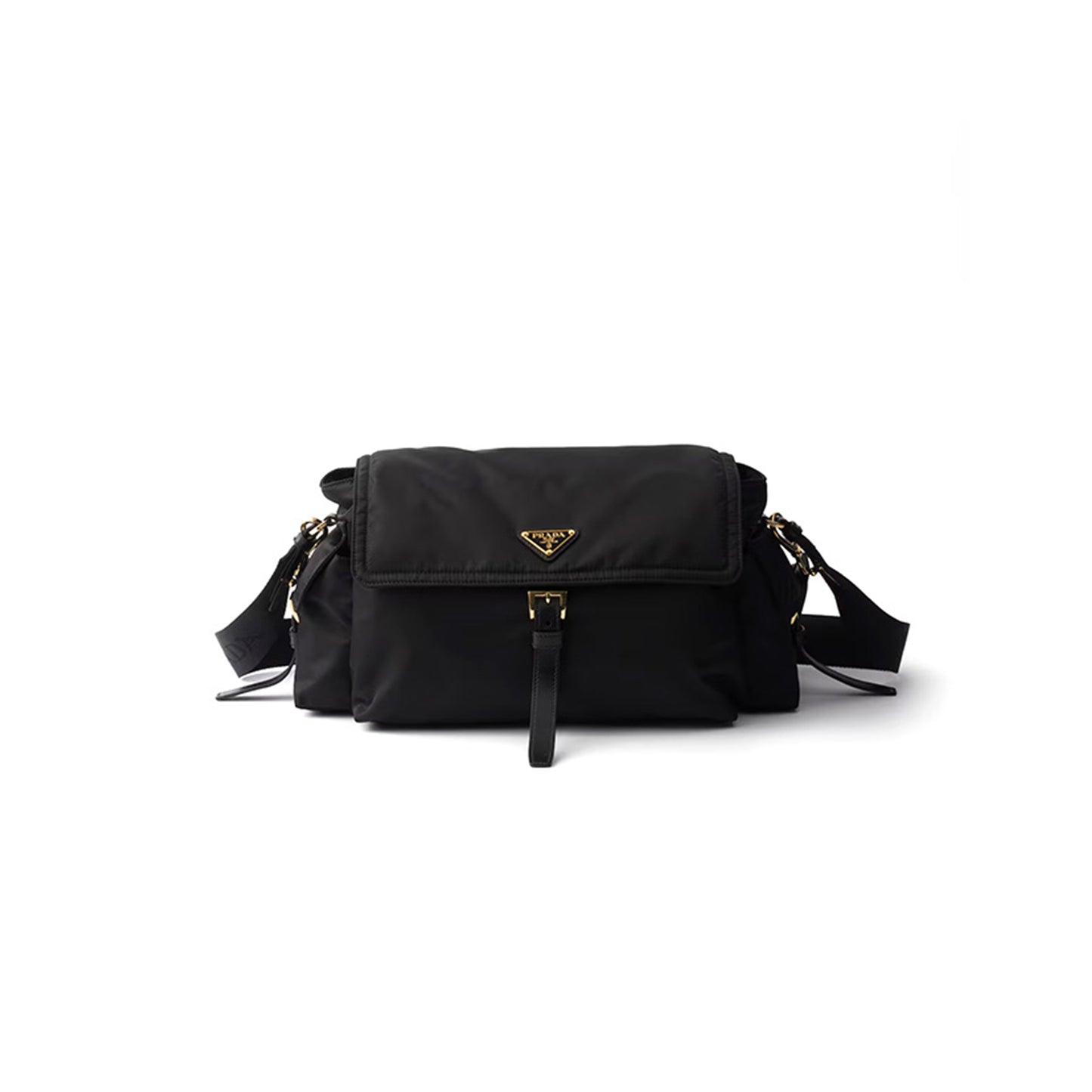 Pra*a explore large re-nylon shoulder bag with flap 1bd391 (37.5*19*12cm)