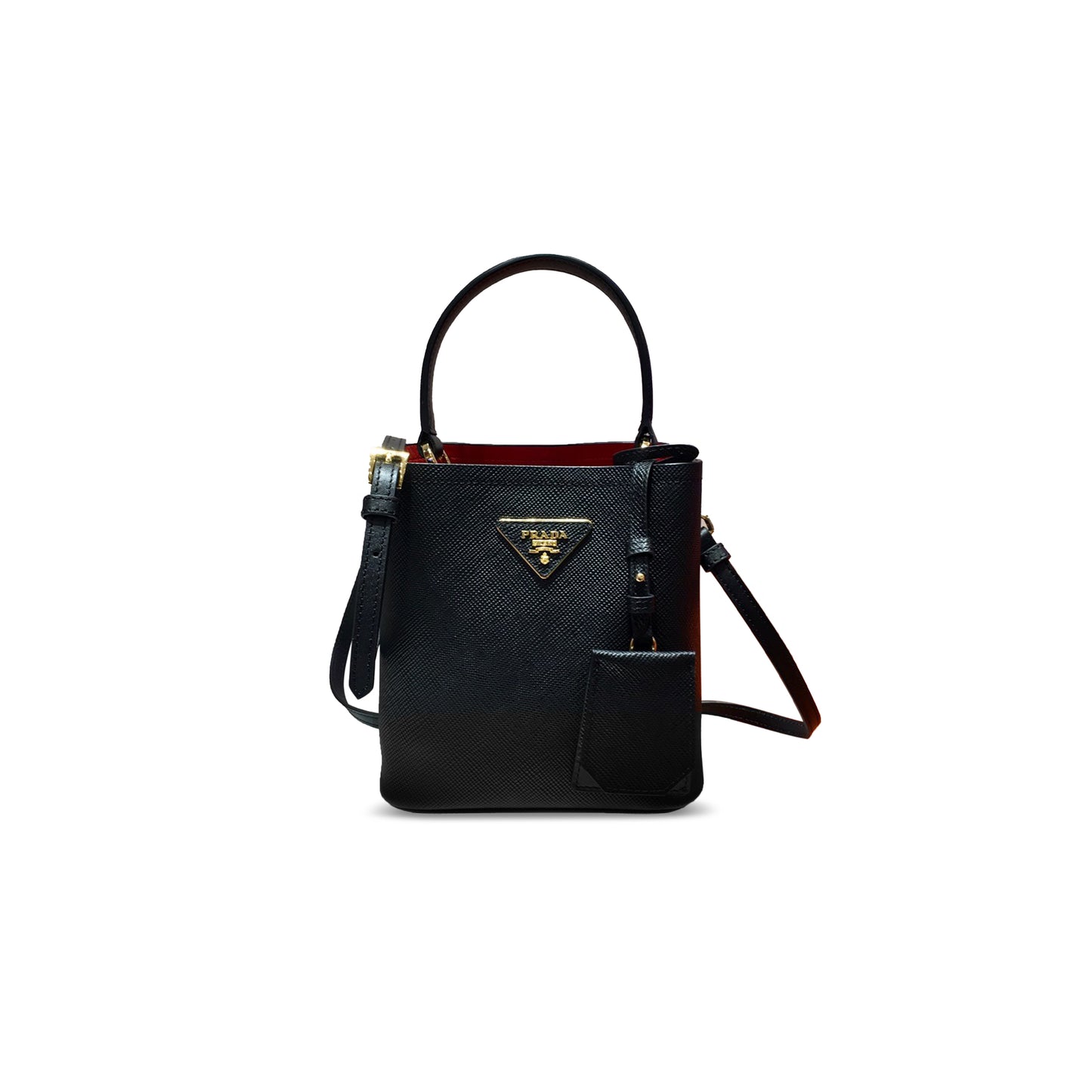 Pra*a saffiano small panier bucket bag 1ba217 (18*17*10.5cm)