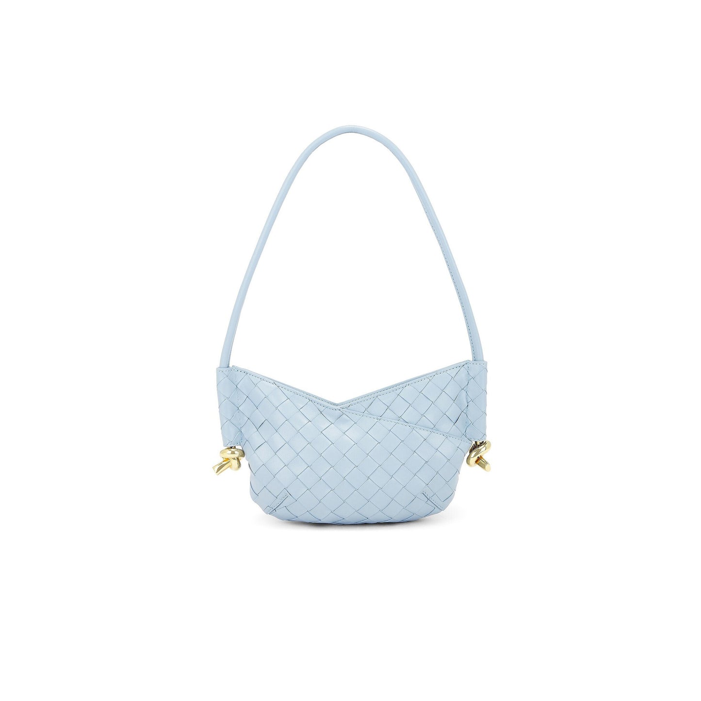 b0tt*ga Ven*ta solstice mini blue women''s leather bag 796378 (28*18*5cm)