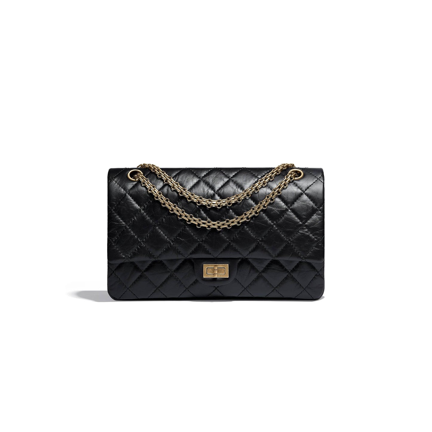 Ch*el large 2.55 handbag gold hardware a37587 y04634 c3906 (19.5*28*7.5cm)