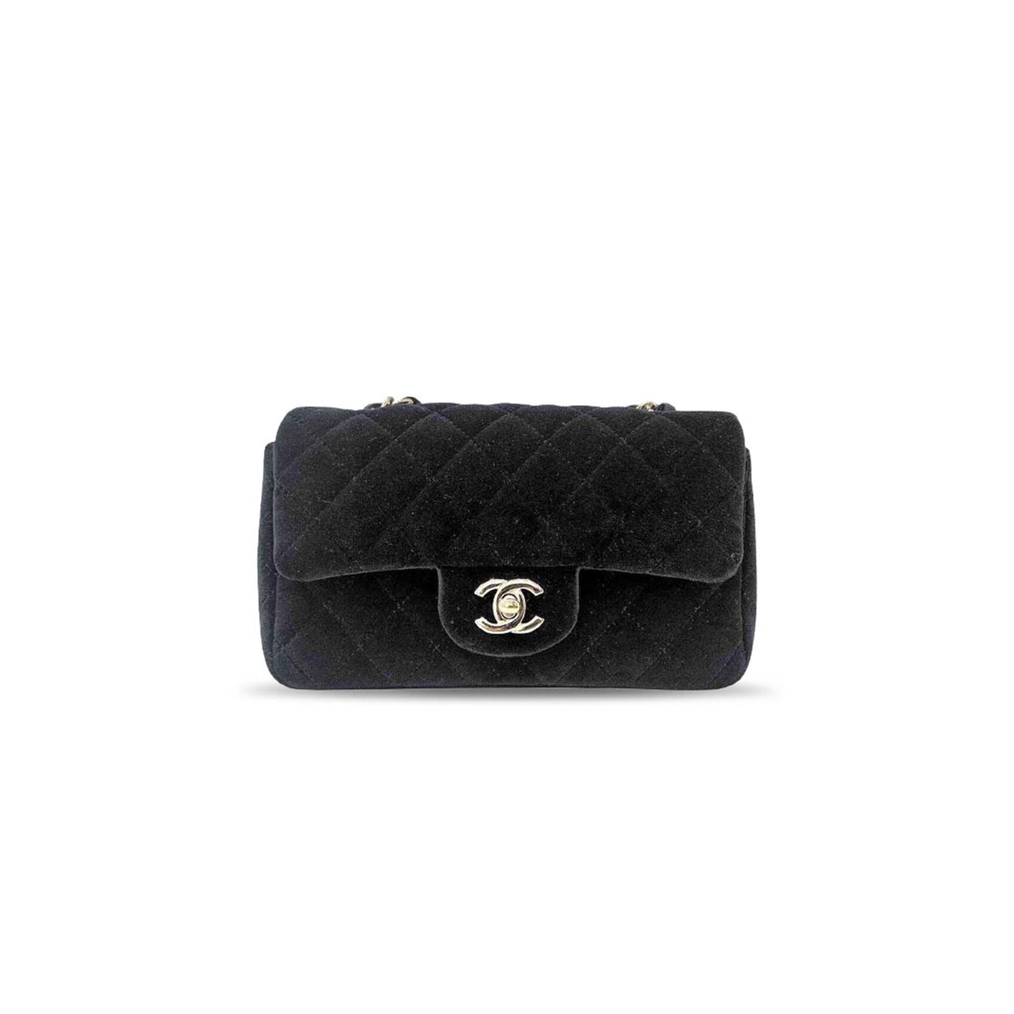 Ch**el velvet new mini crossbody bag (20*12*6.5cm)