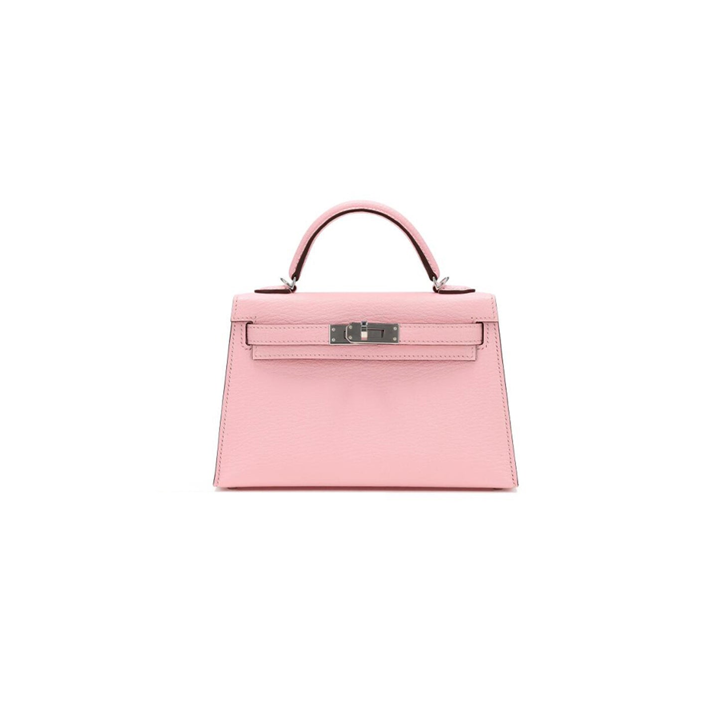 H**mes mini kelly ii sellier 20 rose sakura chÈvre palladium hardware (19*12*5.5cm)