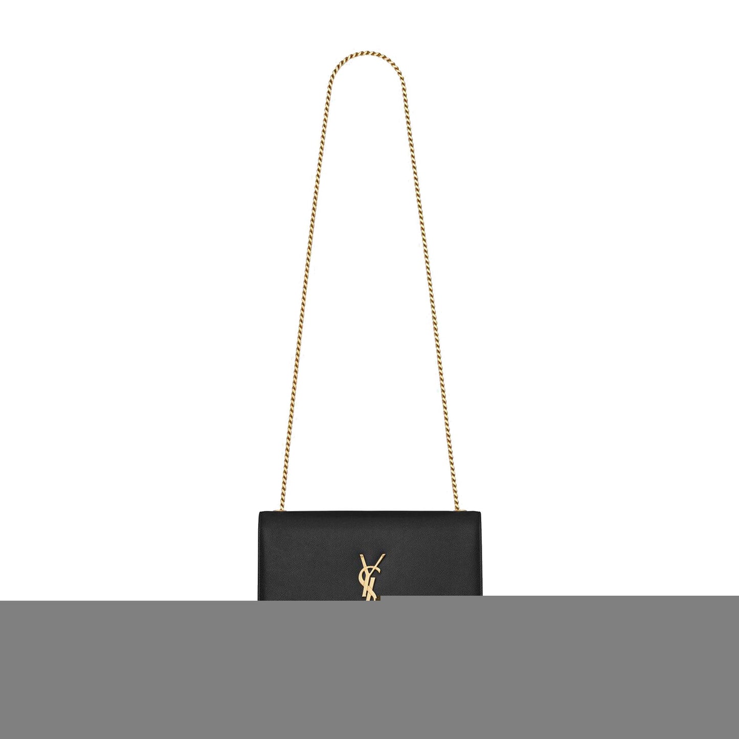 Y*L kate medium chain bag in grain de poudre embossed leather (24*14.5*5.5cm)